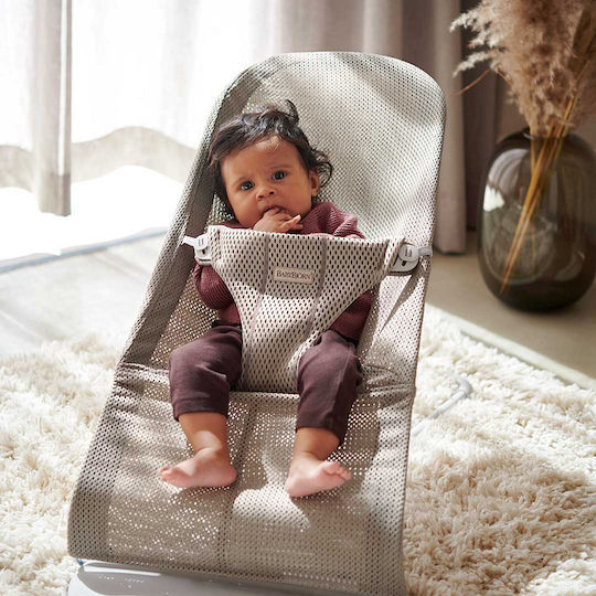 BabyBjorn Ръчен Релакс Бебе Balance Soft Mesh Beige Mesh за Дете до 13кг