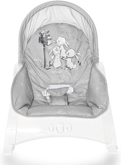 Lorelli Elektrisch Baby Relax Enjoy mit Musik und Vibration Grey Rabbits für Kind bis 9kg