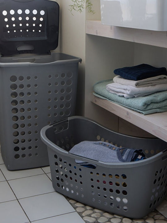Curver Victor Laundry Basket Plastic with Cap Gray
