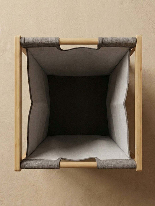 Vilde Wäschekorb Bamboo 70l mit Deckel 33x63x74cm Beige