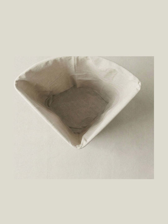 Springos Кошница за пране Bamboo 60л с Капак 35x35x35см Бяла