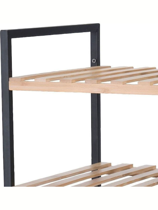 JK Home Decoration Wäschekorb Metallisch 50lt 38x32x89cm Schwarz