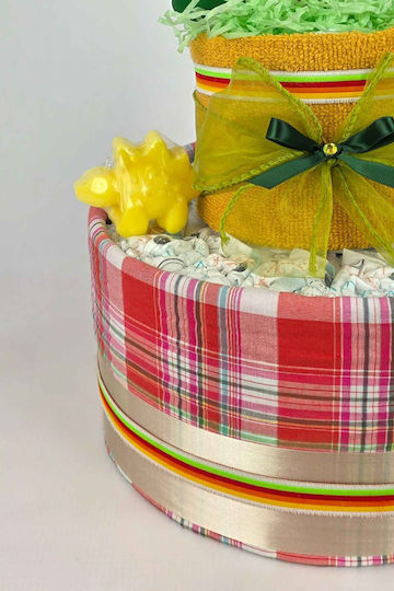 Dama Koupa Handgefertigte Windeltorte aus Holz für Jungen