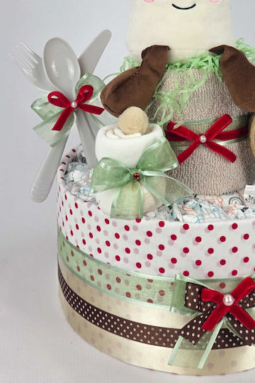 Dama Koupa Handgemachte Windeltorte aus Holz für Mädchen