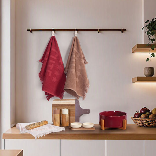 Nef-Nef Homeware Cute Chef Geschirrtuch aus 100% Baumwolle in Braune Farbe 50x50cm