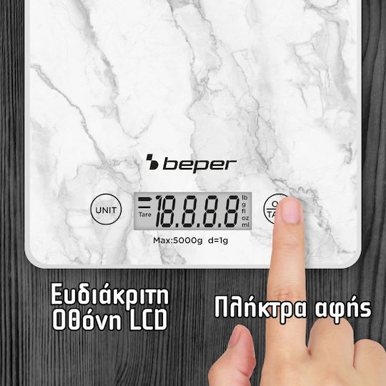 Beper Digitale Küchenwaage bis 5kg Braun