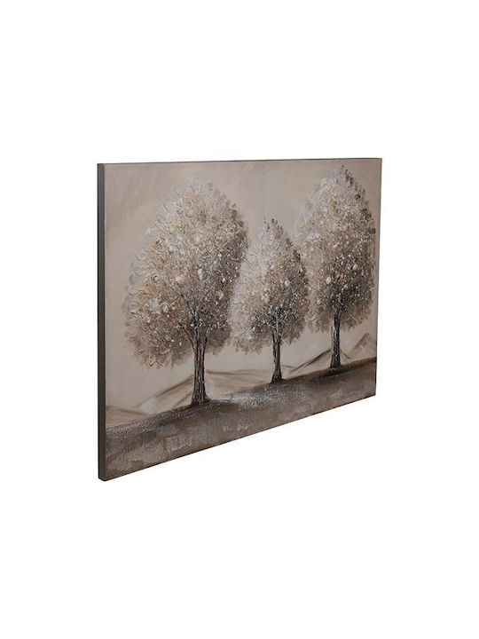 Canvas Painting 3 Trees Brown White Silver 80x3x120cm 812-20071 Estheti 812-20071