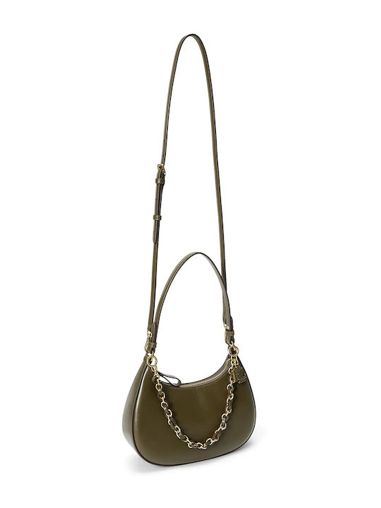 Lauren Leather Women's Shoulder Bag Green