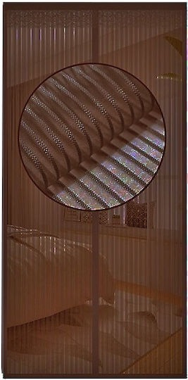 Chios Hellas Pet Friendly Door Mosquito Net With Velcro With Magnetic Clasp Brown 220x120cm 34523KA