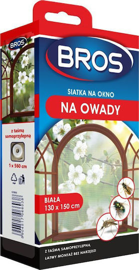 Bros Σίτα Παραθύρου Σταθερή Λευκή 180x150cm