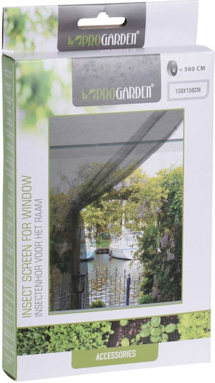 Progarden Mosquito Net Window with Velcro Permanent Black 150x130cm