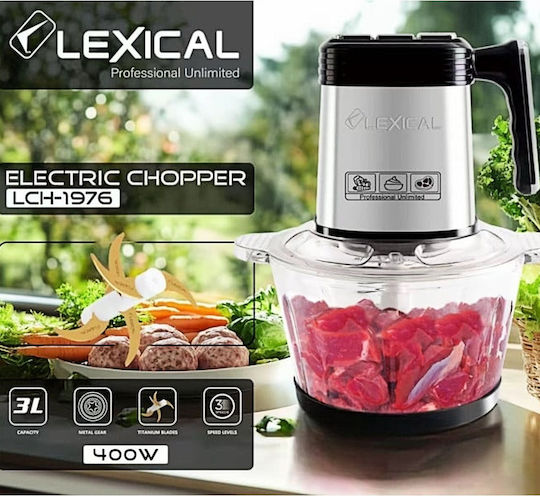 Lexical Multi Mini Chopper 400W With 3lt Capacity