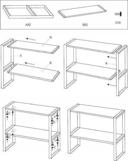 5Five Επιτοίχιο Ράφι Ξύλινο 40x17.5x35εκ. Καφέ