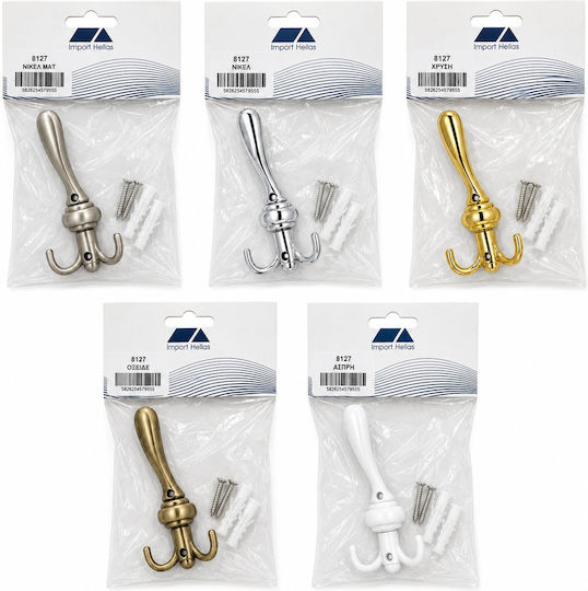 Import Hellas Wandhalterung Metall Gold 8x19cm
