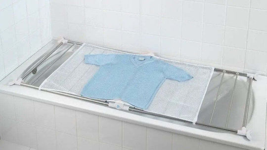 Wenko Stainless Steel Folding Floor Clothes Drying Rack 150x65cm