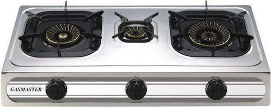 Gasmaster 3B-03SRBP Countertop Burner Flüssiggas Triple Gray