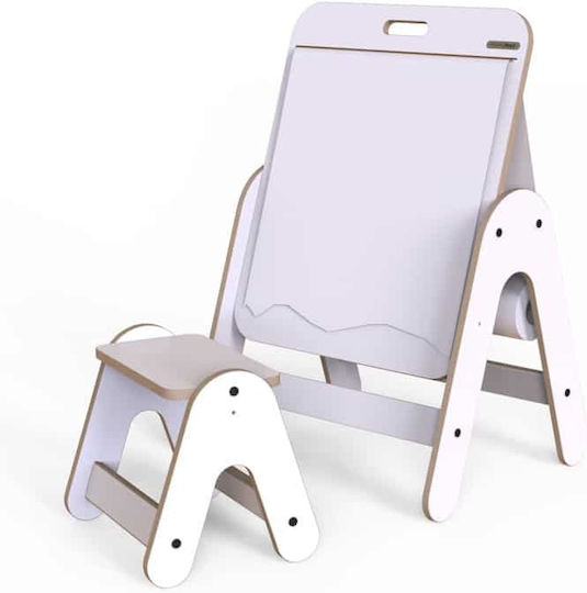 Kids Table and Chairs Set made of Wood White Mamatoyz