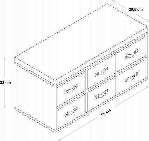 Kesper Spielzeug Aufbewahrungssystem aus Holz Mehrfarbig 68x29.5x33cm 1Stück