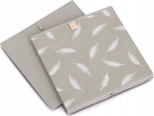 Kinder Aufbewahrungsbox Faltbar aus Stoff Gray 32x32x32cm 1Stück