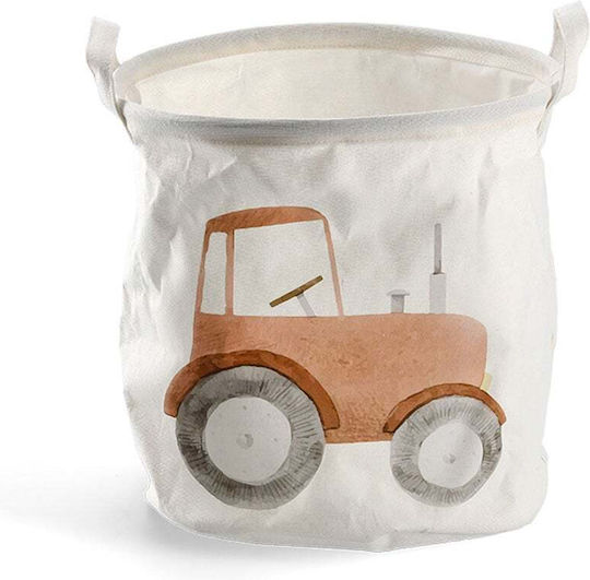 Детска кошница за съхранение Tractor Бял 30x30x30см 1бр