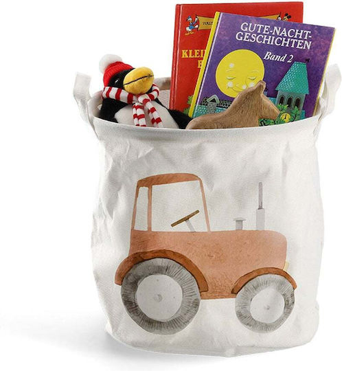 Детска кошница за съхранение Tractor Бял 30x30x30см 1бр