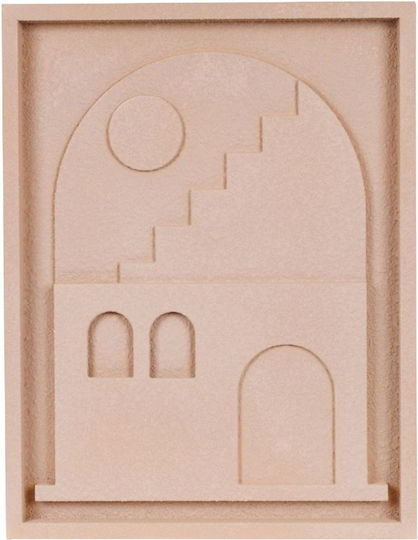 Decorațiune Pentru Perete Bej Din Lemn 50.8x3x40cm