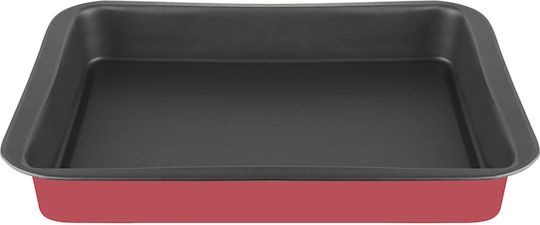Pal Colors Aluminum Rectangular Baking Pan with Non-stick Coating Hibiscus 37x43cm