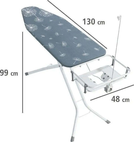 Wenko Wenko Bügelbrett Für Bügelstation Zusammenklappbar 130x48x98cm
