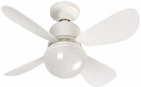 Eurolamp Deckenventilator 42cm mit Leuchte Vielseitiges / Weiß