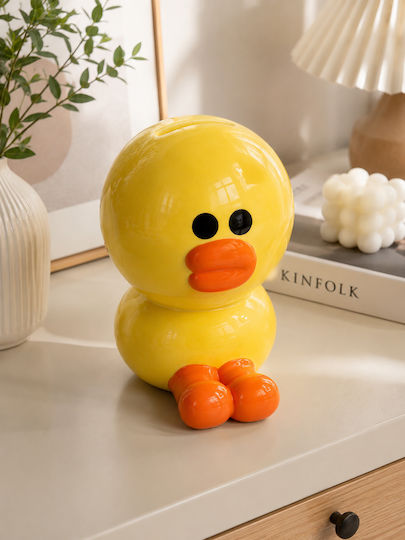 Line Friends Sally Детски Копилка Керамичен Жълт 9x5x15см
