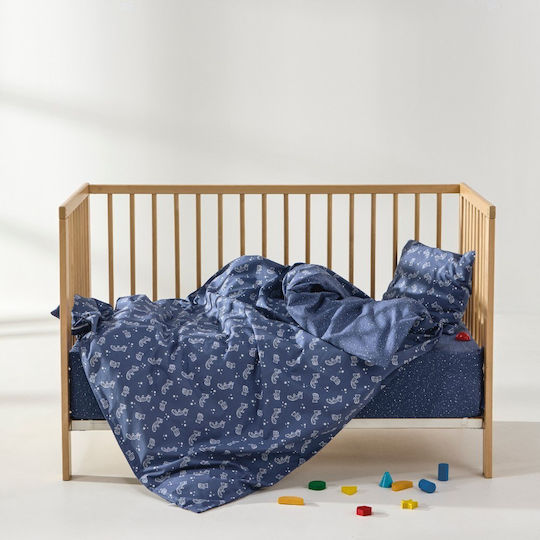 Kentia Crib Duvet Set Blue 140x100cm