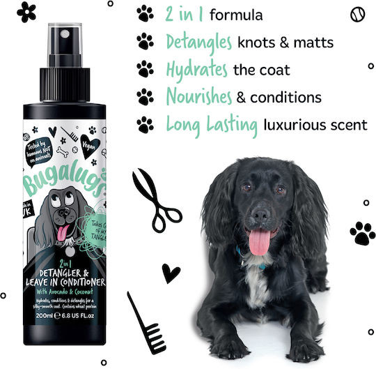 Spray Detangling & Leave In Conditioner Tangle Tame Avocado & Coconut For Dogs 200ml