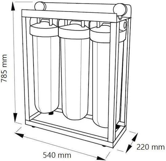 Aqua Filter Big Blue Triplu Alimentare Centrală Diametru 1'' Aqua Filter Big Blue Triplu Alimentare Centrală Diametru 1''