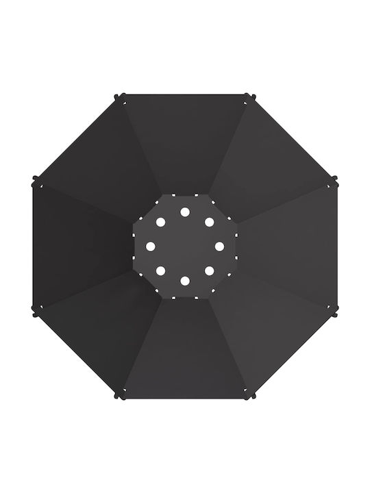 vidaXL Șemineu de Exterior Metalic Negru 50x50x15.5cm