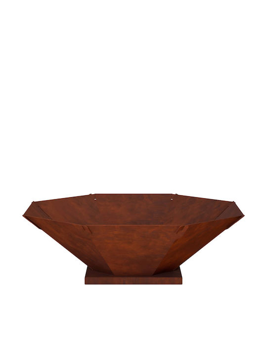 vidaXL Feuerstelle Draußen Metallisch Grau 50x50x15.5cm