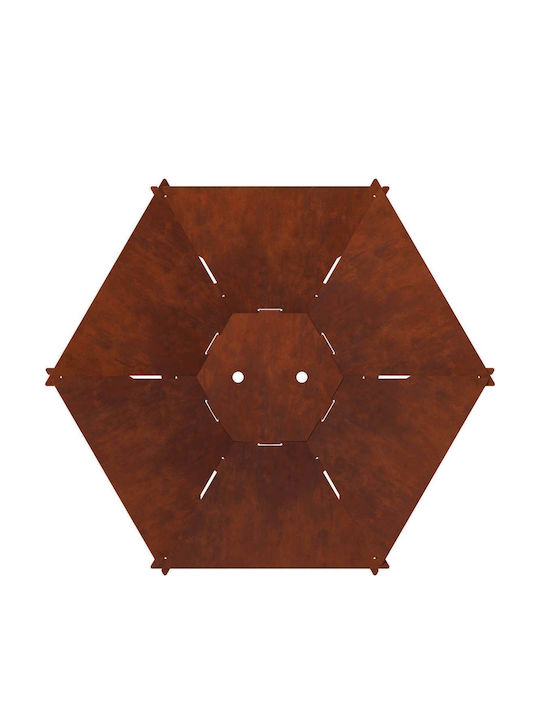 vidaXL Feuerstelle Draußen Metallisch Grau 58.5x51.5x19.5cm