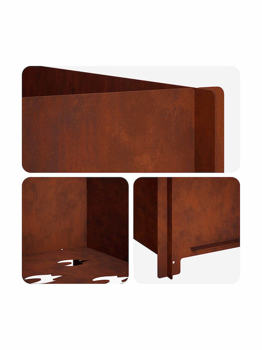 vidaXL Outdoor Metal Firepit 60x60x30cm