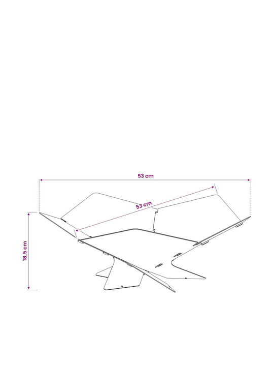 vidaXL Focar În Aer Liber Metalic Gri 53x53x18.5cm