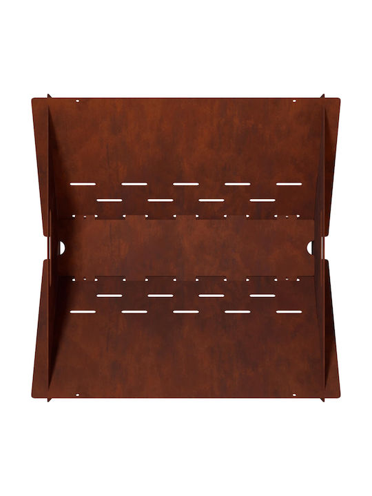vidaXL Șemineu de exterior metalic gri 40x40x20cm