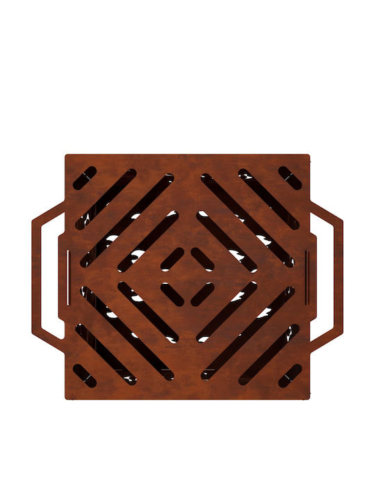 vidaXL Feuerstelle Für Draußen Metallisch 47x38x75cm