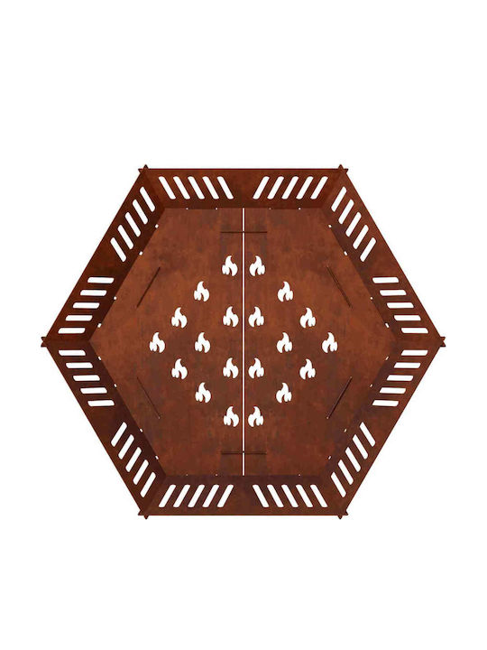 vidaXL Șemineu de Exterior Metalic Gri 60x60x18cm