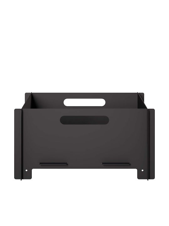 vidaXL Șemineu de Exterior Metalic Negru 40x40x20cm