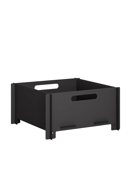 vidaXL Șemineu de Exterior Metalic Negru 40x40x20cm