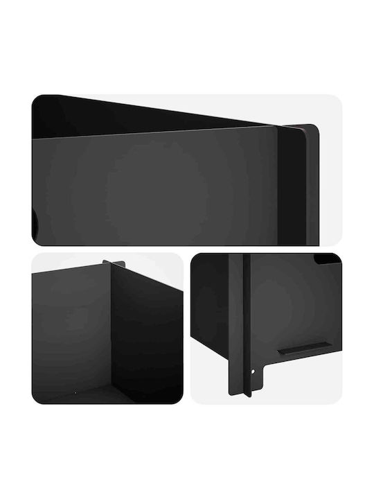 vidaXL Șemineu de Exterior Metalic Negru 40x40x20cm