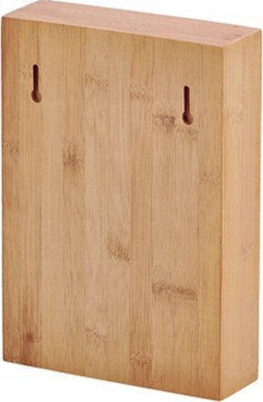 Zeller Wall Key Box Wooden 8 Hooks 19x6x27cm