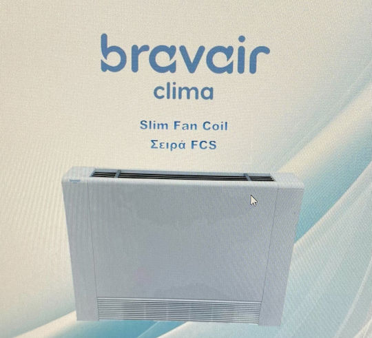 Bravair Clima FCS-060 Fan Coil Schlank 2.89/5.82kW Boden 109.2x13.1x65.7cm Weiß
