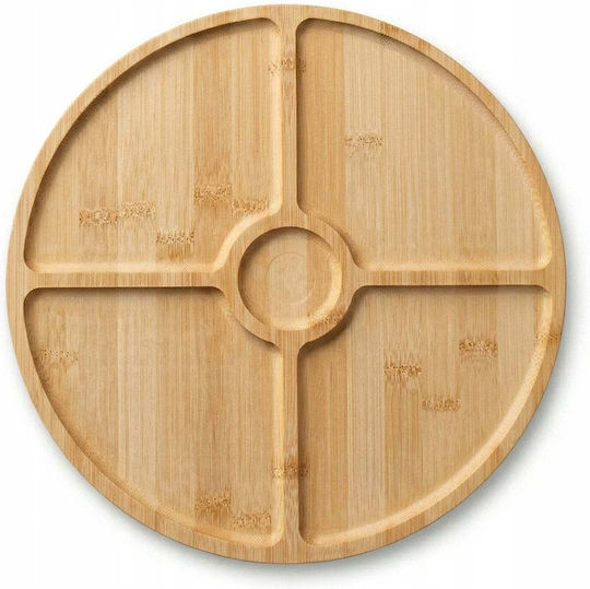 Excellent Houseware Бамбуков Сервиращ Диск 33x33см Excellent Houseware Бамбуков Сервиращ Диск 33x33см