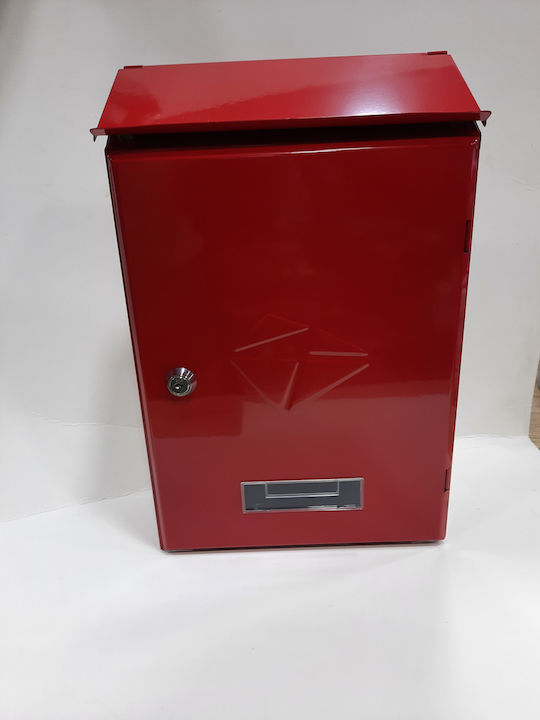 Arte TX0081A Outdoor Mailbox Metallic in Red Color 23x8.5x36cm