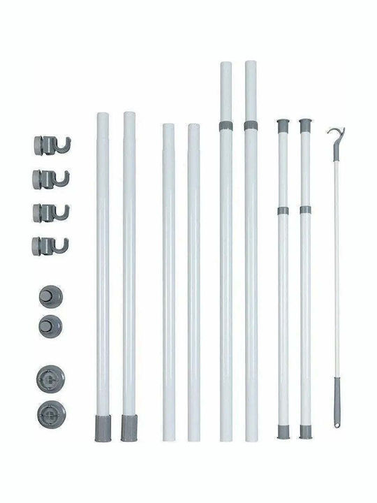 Wenko Floor Garment Rack made of Metal Telescopic White