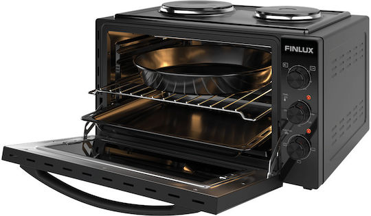 Finlux Ηλεκτρικό Κουζινάκι 45lt με 2 Εστίες Μαύρο